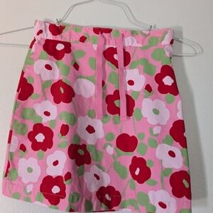 GAP Pleated Mini Skirt in Red and Pink